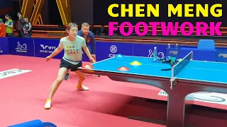 Chen Meng supplementary training to improve the footwork