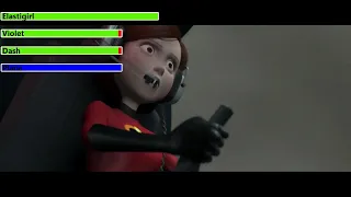 The Incredibles (2004) Plane Scene with healthbars (Edited By @KobeW2001)