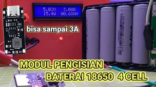 MODUL PENGISIAN CEPAT UNTUK BATERAI 18650 [ bisa sampai 3A]