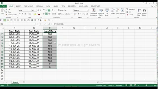 How to Calculate No.of Days between Two Dates in MS Excel 2013