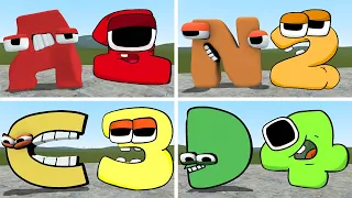 ALPHABET LORE VS NUMBER LORE FAMILY in Garry's Mod