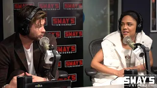 Chris Hemsworth & Tessa Thompson Sing Chris Evans Happy Birthday | Sway's Universe