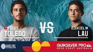 Filipe Toledo vs. Ezekiel Lau - Quiksilver Pro Gold Coast 2017 Round Two, Heat 3