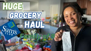 Huge Grocery Haul | Sam's Club Grocery Haul | Large Family of 9 | Biweekly Grocery Haul