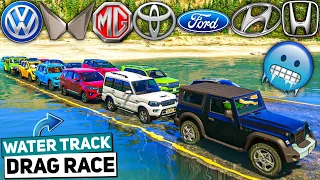 GTA 5: Indian SUV & SEDAN Cars 🔥 WATER TRACK OFF ROAD DRAG RACE🥶 GTA 5 MODS! GTA 5 INDIAN CAR!