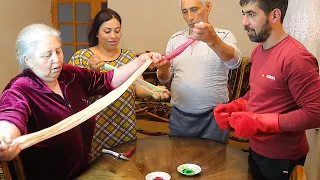 BeshBarmak |  Foam cake and wonderful handmade candies |  My father and mother came to visit us