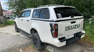 Кунг Alpha GSS на Isuzu D-max’2021 белый перламутр 531, машина из Тавды, установка в Екатеринбурге!