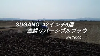 SUGANO 12インチ6連 浅耕プラウ