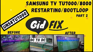 Fix Samsung TV Boot-loop, Power Cycle, Rebooting Issues. TU7000/8000 Series. UN58TU7000F Taping Fix.