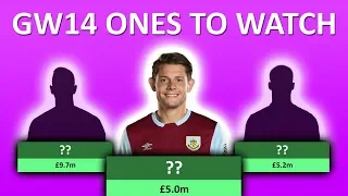 FPL GW14 ONES TO WATCH | FPL 2019/20 Gameweek 14 Watchlist