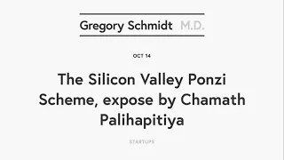 The Silicon Valley Ponzi Scheme, expose by Chamath Palihapitiya