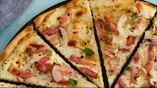 ЭЛЬЗАССКИЙ ФЛАММКУХЕН/ огненный пирог. Flammkuchen/Tarte flambée. Пицца на быструю руку! Пирог.