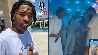 Lil Baby & Drake Get Into A Verzuz At Michael Rubin's All White Party! 🎤