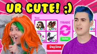 GOING UNDERCOVER TO *FLIRT* WITH MY *CRUSH*! I *FLEXED* ON HIM TO SEE HIS REACTION! Adopt Me Roblox