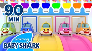 BEST Baby Shark Toy Car and Colors | +Compilation | Songs and Stories for Kids | Baby Shark Official