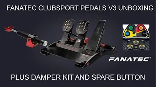 FANATEC CLUBSPORT V3 PEDALS PLUS DAMPER KIT AND BUTTONS