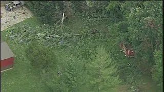 Chopper 9 view of storm damage