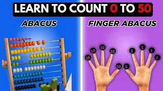 Abacus Vs Finger Abacus Counting Numbers 0 to 50 - ABC Tube Tv