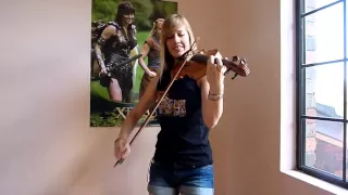 Lara plays Guile's theme from Street Fighter on violin