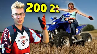 DAŁEM JEJ QUADA YAMAHE BLASTER 200😱