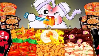 Convenience Store Mukbang Tteokbokki | Alphabet Lore X Mukbang ASMR | Cartoon Animation