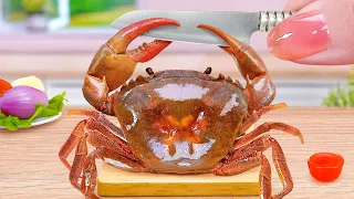 King Of Pizza 🍕 Learn To Cook Crab Pizza Singapore 🦀 Miniature Food By Tina Mini Cooking