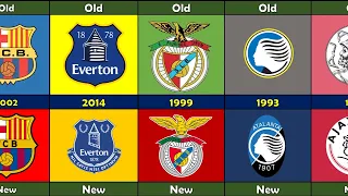 Old vs New Club Logos in Football Recent Years