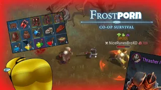 EPIC PVP SOLO AGAINST BIG SET PLAYER ! (frostborn pvp)