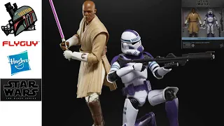 Hasbro Star Wars The Black Series Mace Windu & 187th Clone Trooper Action Figure Review FLYGUYtoys