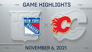 NHL Highlights | Rangers vs. Flames - Nov. 6, 2021