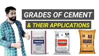 Grades of cement & their applications | What is 33,43 & 53? | Civil Tutor