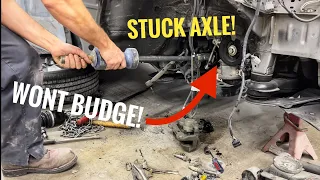 Secret to removing a stuck cv axle