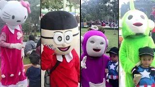 Banyak Badut Lucu di Alun-Alun Tasikmalaya ! Ada Badut Nobita, Hello Kitty, dan Teletubbies