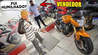 FUI COMPRAR A MOTO NOVA VESTIDO DE MENDIGO