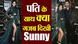 Sunny Leone looks hot in metallic green gown at HT Most Stylish Awards |Boldsky