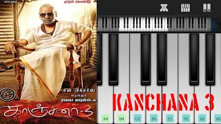 KANCHANA 3 | BGM | RAGAVA LAWNRANCE | EASY PIANO TUTORIAL| PERFECT PIANO |