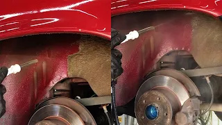Satisfying Cleaning - Mercedes Part Getting Cleaned by 'Dry Ice Blasting' || WooGlobe
