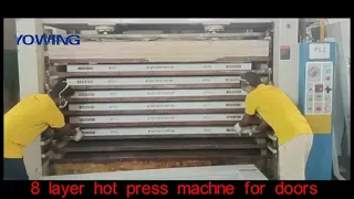 hydraulic hot press machine for wood doors