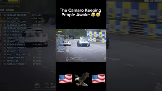 Camaro being an alarm clock for the competitors #simracing #imsaracing #racing #lemans #camaro