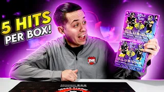 THESE BOXES HAVE FIVE HITS PER BOX! 😱 2022 Panini Illusions Football Hobby Box Review