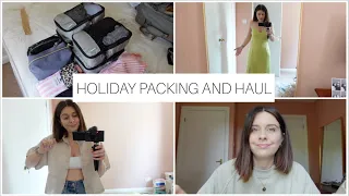 Packing for holiday (in tiny hand luggage size) and clothes haul