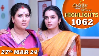 Anbe Vaa Serial | EP 1062 Highlights | 27th Mar 24 | Virat | Shree Gopika | Saregama TV Shows Tamil