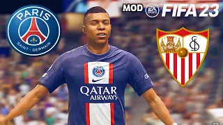 PSG vs SEVILLA FIFA 23 MOD PS5 Realistic Gameplay & Graphics Ultimate Difficulty Career