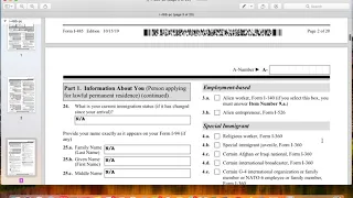 HOW TO FILL OUT FORM  I-485 FOR K2 OR DERIVATIVE APPLICANT  ADJUSTMENT OF STATUS ( GREEN CARD )