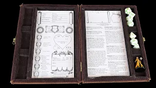 I made a Dungeons & Dragons character portfolio out of an old Backgammon set