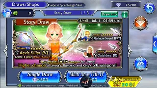 Dissidia Opera Omnia Global Lenna EX Banner Pulls