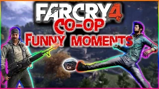 Far Cry 4 Co-op Funny Moments (Glitches, Harpoon's and Animals)