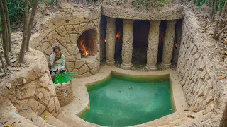 Amazing Girl Build The Most Incredible Underground Temple Swimming Pool