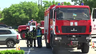 Fire Drill in Odessa Mall [Massive Responding - 12x Fire Trucks & Rescue Vehicles]