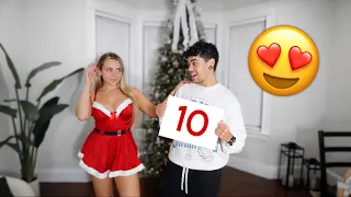 BOYFRIEND RATES MY HOTTEST CHRISTMAS OUTFITS! *HE'S IN LOVE*